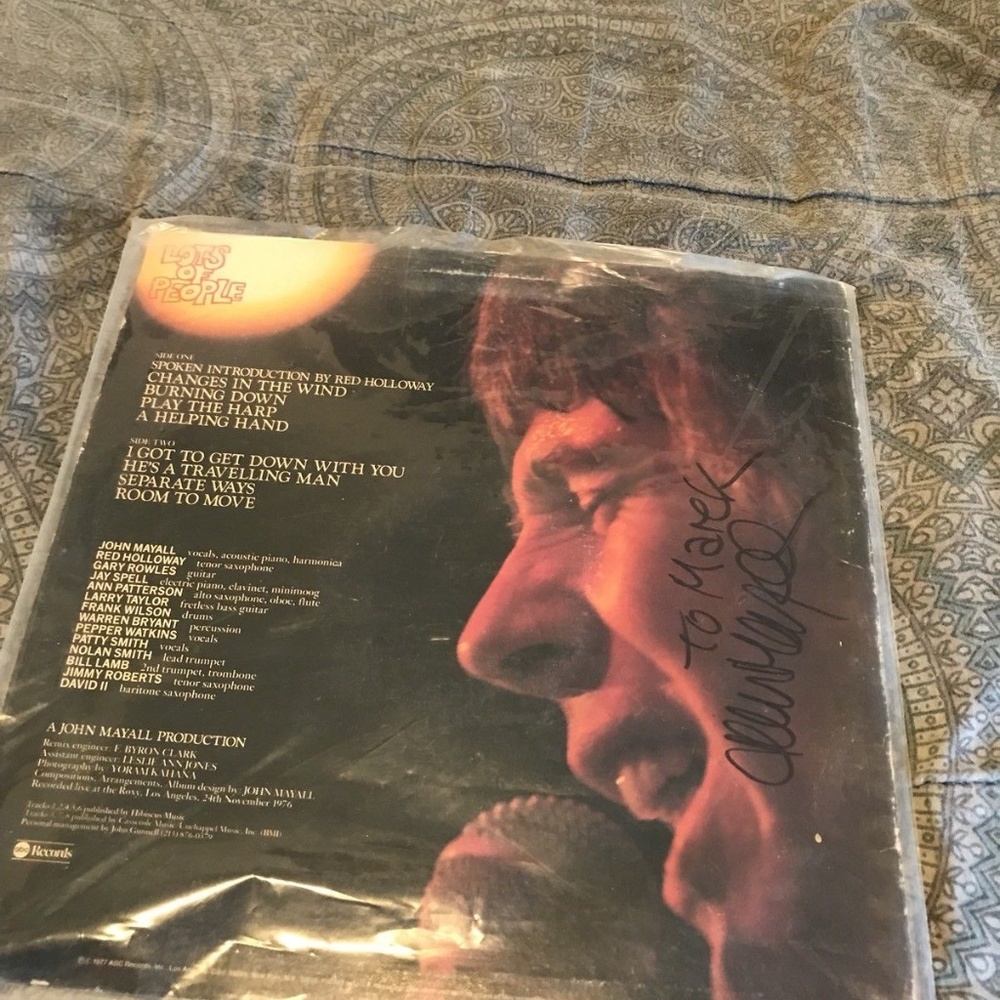 john mayall lots of people AUTHENTIC signed LP - british blues harmonica boogie
